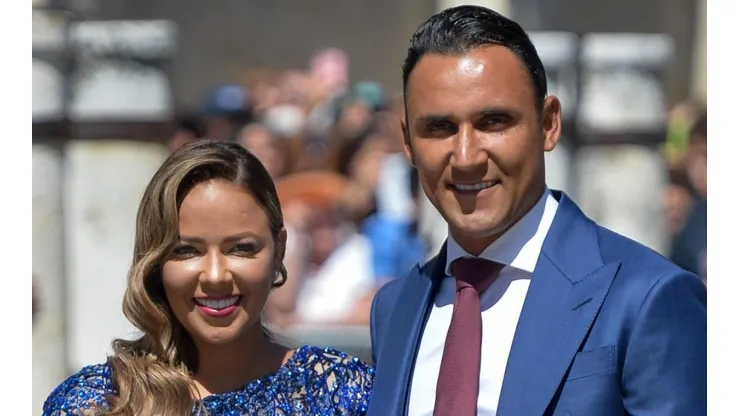 Keylor Navas y Andrea Salas