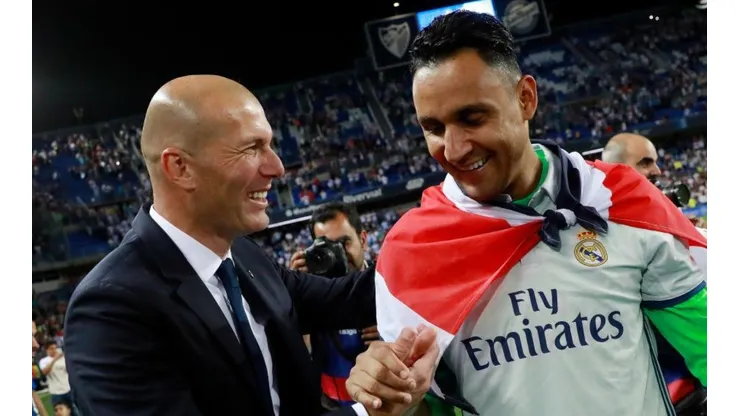 Keylor Navas y Zinedine Zidane