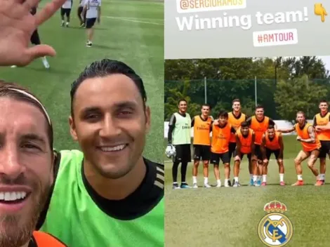 Keylor, en el “equipo campeón” de la práctica de Real Madrid