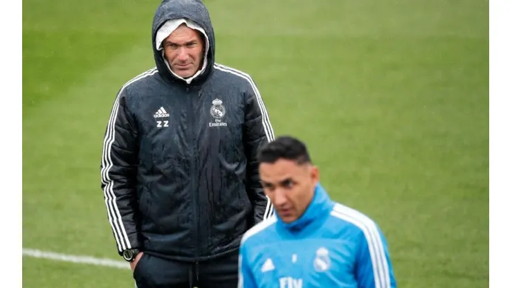 Zinedine Zidane y Keylor Navas