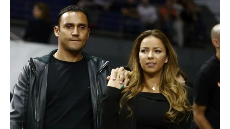 Keylor Navas y su esposa