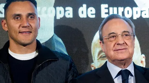 Keylor Navas y Florentino Pérez