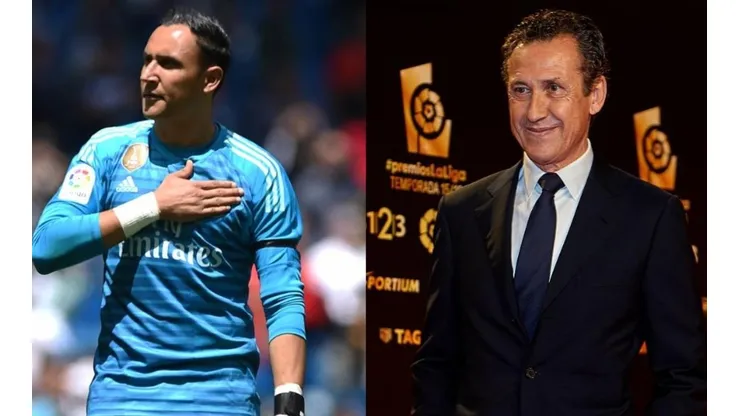 Keylor Navas y Jorge Valdano