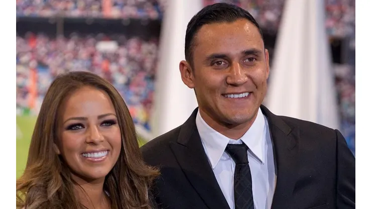 Keylor Navas y Andrea Salas