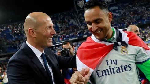 Zinedine Zidane y Keylor Navas