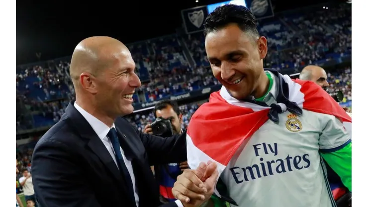 Zinedine Zidane y Keylor Navas