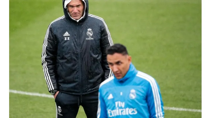 Zinedine Zidane y Keylor Navas