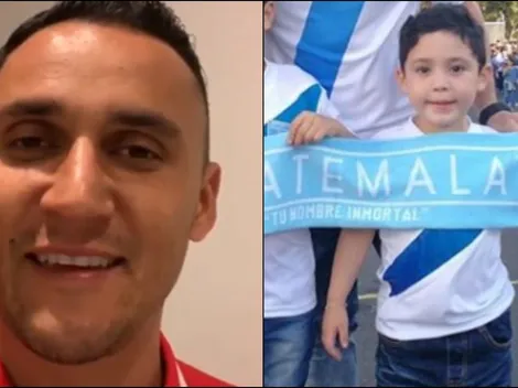 Detallazo de Keylor Navas con el hijo de un jugador de Guatemala