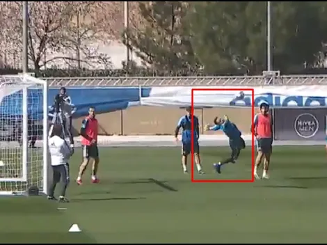 Keylor Navas la sigue rompiendo en los entrenos de Real Madrid ¡Que atajada!