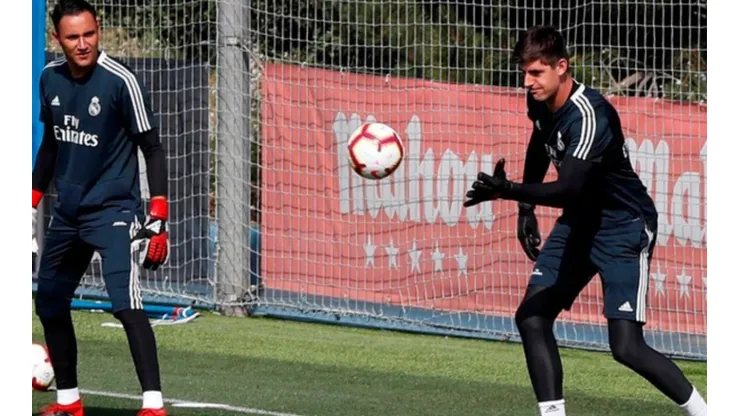 La disputa por un puesto entre Keylor y Courtois en el entreno
