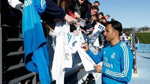 El guardameta tico aprovechó la actividad anual del club merengue para despedirse de su afición