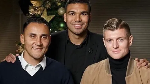 Keylor apareció junto a Casemiro y Toni Kross en el mensaje navideño