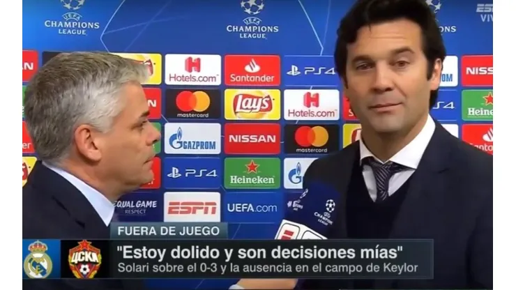El estratega argentino abandonó la entrevista al ser consultado por Keylor Navas