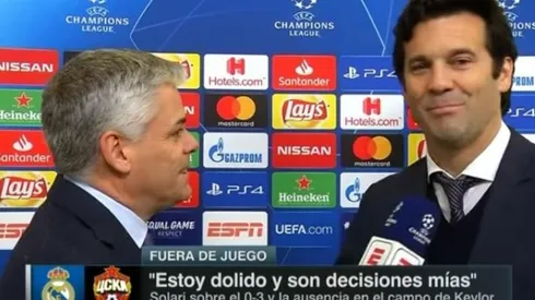 El reportero español reconoció que entendió la razón de la huida de Solari pero dejó mucho a la especulación