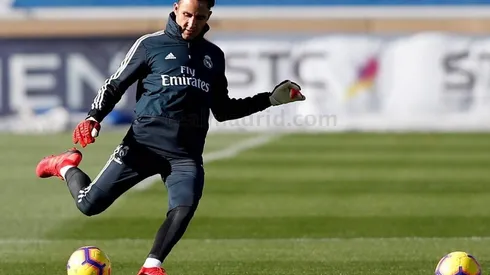 Navas, según Solari, sufrió una molestia y no entrenó este viernes en Valdebebas