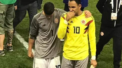 James Rodríguez y Keylor Navas abandonaron juntos el campo en plena conversación