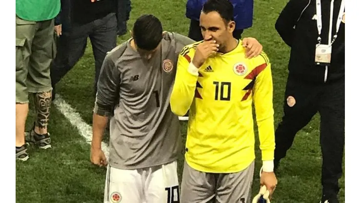 James Rodríguez y Keylor Navas abandonaron juntos el campo en plena conversación