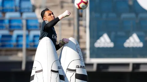Keylor entrenó el viernes con el grupo que sería suplente este sábado en Vitoria