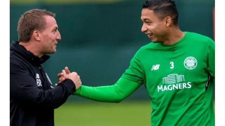 El hondureño se reencontró con el técnico Brendan Rodgers en Glasgow