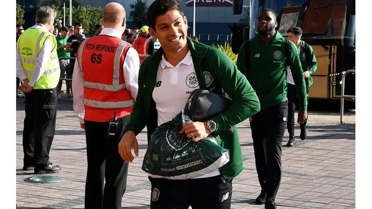 El costarricense observó desde la tribuna el debut de su club en la liga escocesa