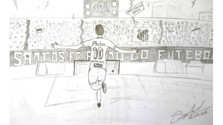Los aficionados santistas ya imaginan al costarricense celebrando sus goles