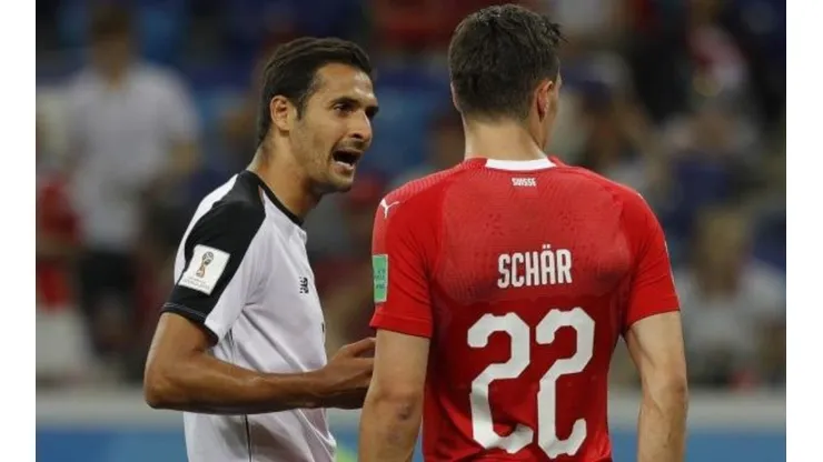 Borges coincidió con Fabian Schär en el empate 2-2 con Suiza en Rusia 2018