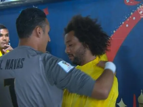 Keylor y Marcelo se saludaron antes de enfrentarse