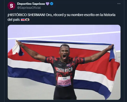 Saprissa sobre Sherman Guity en redes sociales