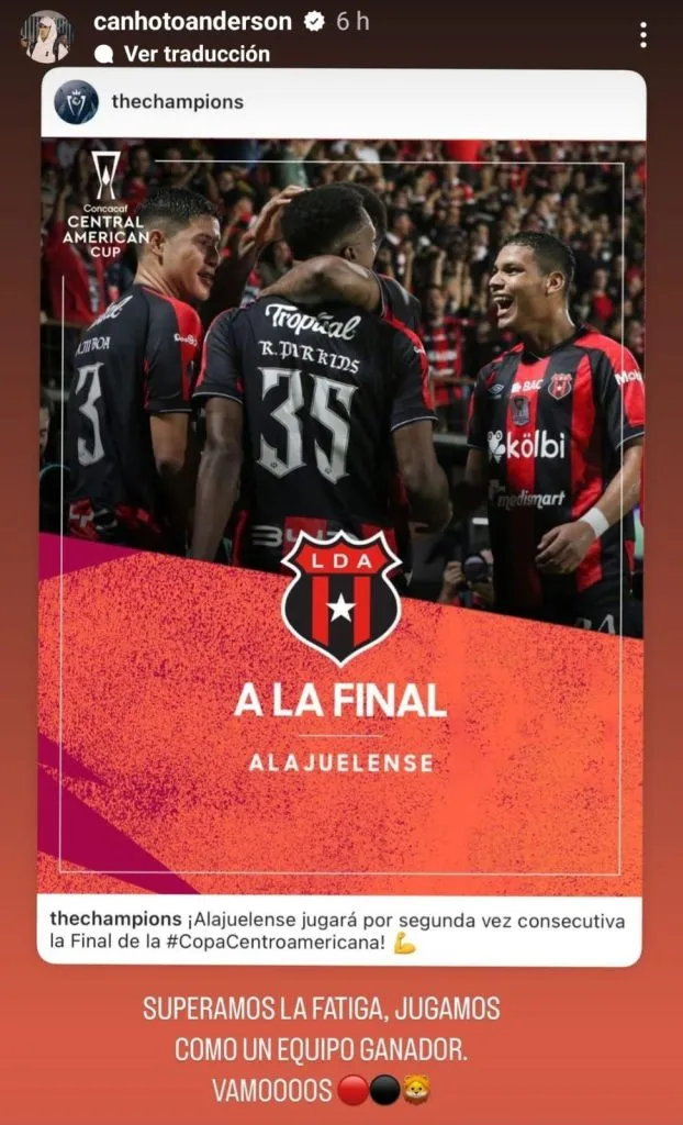 Canhoto en sus redes sociales