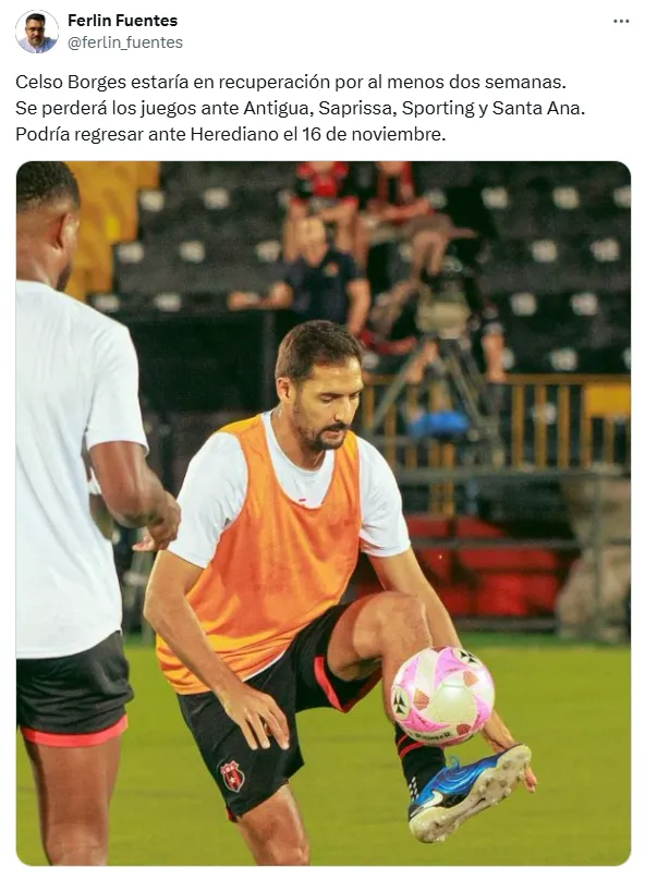 La información que sacude a Alajuelense. (Twitter)