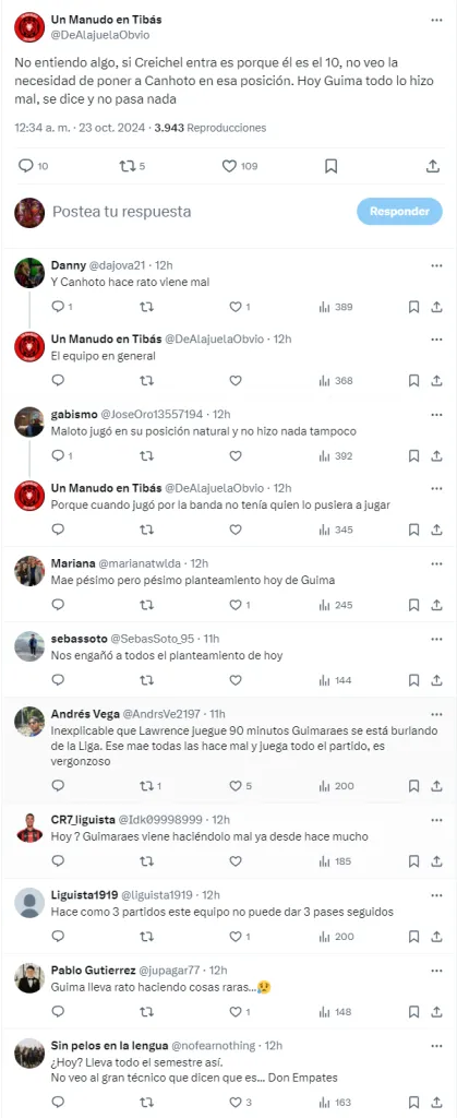La catarata de respuestas y críticas a Guimaraes es alarmante. (Twitter)