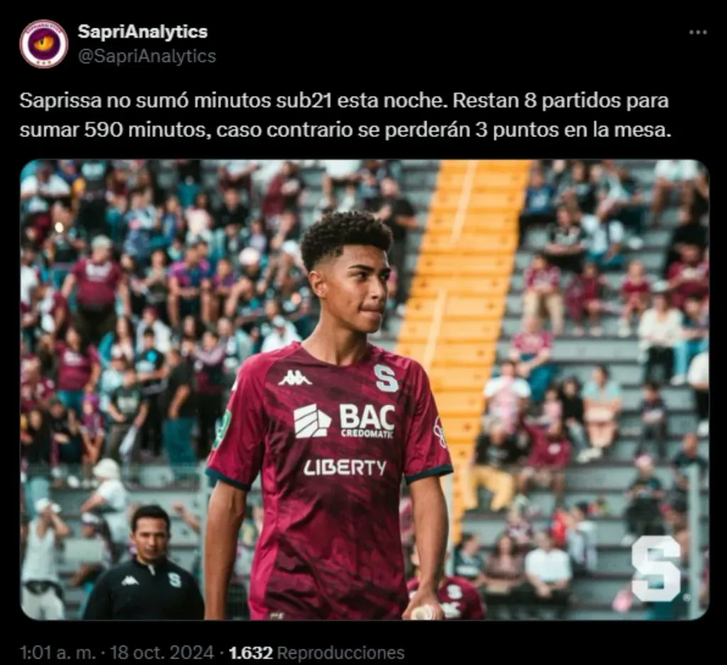 Saprissa debe hacer jugar más a sus juveniles. (Foto: X)
