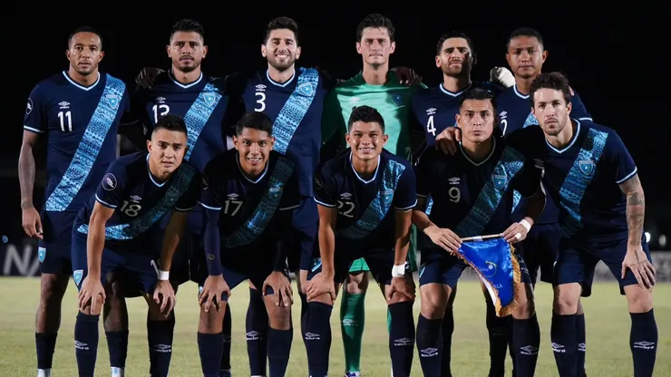 El equipo titular de Guatemala que jugó ante Guyana.