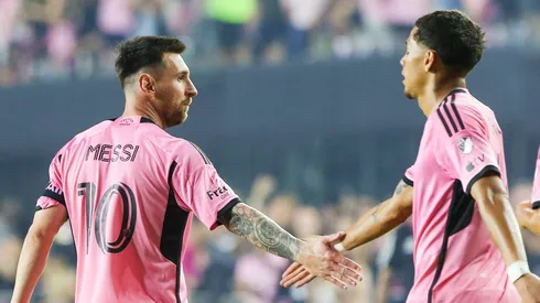 David Ruiz junto a Lionel Messi en el Inter Miami.