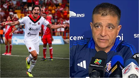 Diego Campos le dedica un mensaje a Claudio Vivas tras su doblete en el triunfo de Alajuelense.