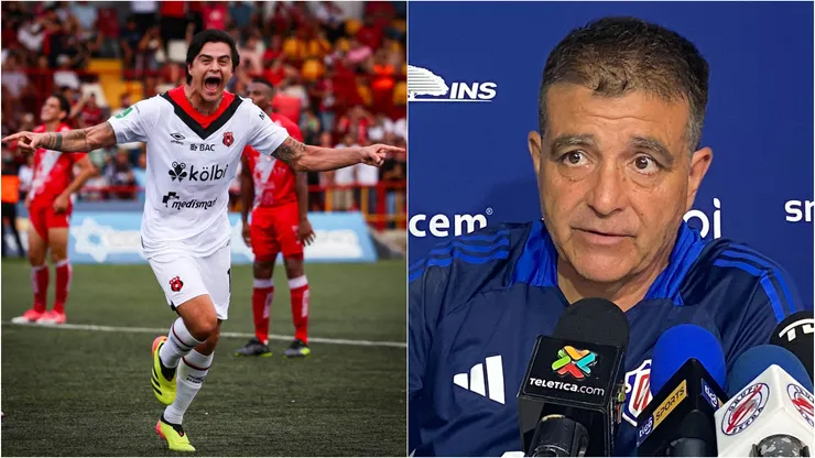Diego Campos le dedica un mensaje a Claudio Vivas tras su doblete en el triunfo de Alajuelense.