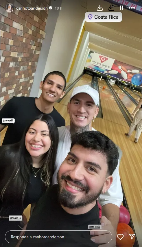 La storie que subió y borró Canhoto. (Instagram)
