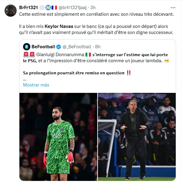 En Francia vuelven a hablar de Keylor Navas. (x.com)