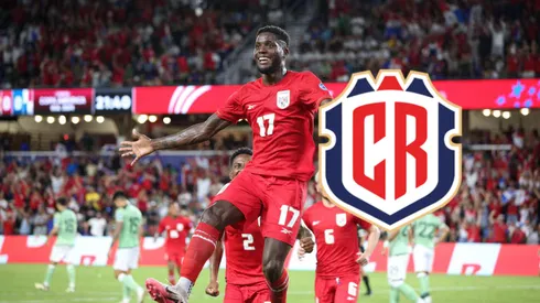 José Fajardo festeja uno de sus goles ante Costa Rica.