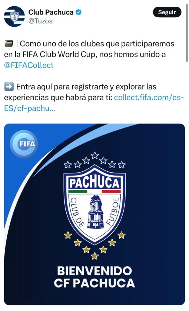 El último pacto firmado por Pachuca y la FIFA en medio del conflicto por el Mundial de Clubes. (X.com)