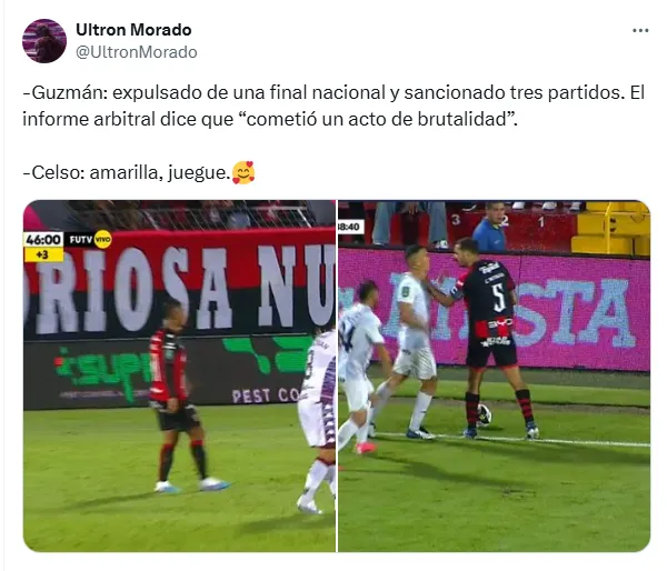 Las acciones de Guzmán y Borges, comparadas. (X.com)