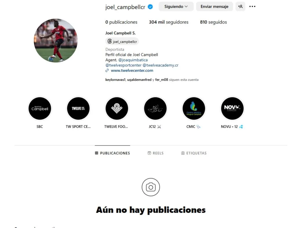 Joel Campbell borró las fotos de su Instagram.