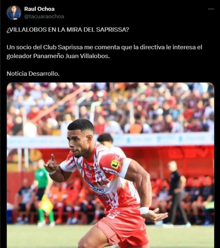Juan Villalobos suena para llegar a Saprissa.