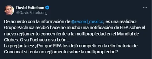 David Faitelson en su cuenta oficial de X