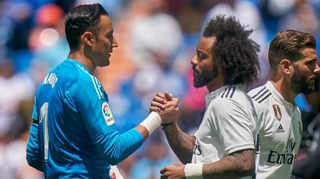 Keylor Navas y Marcelo en el Real Madrid