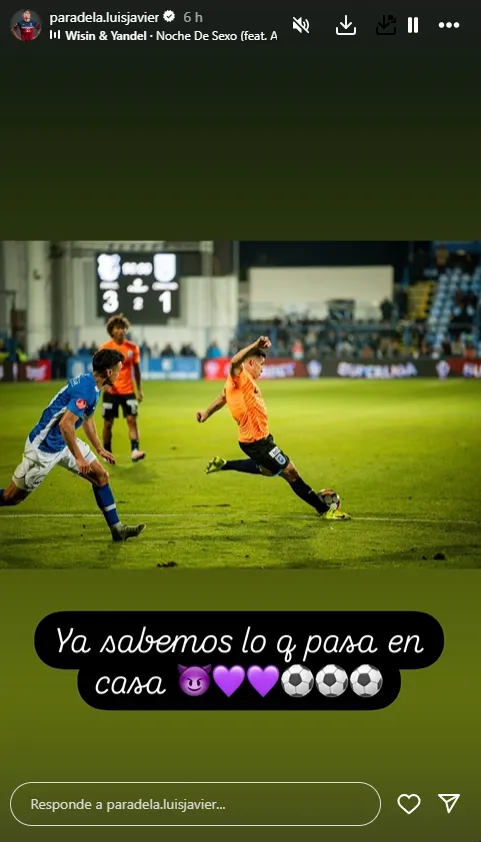 El mensaje de Luis Paradela con una canción polémica. (Instagram)