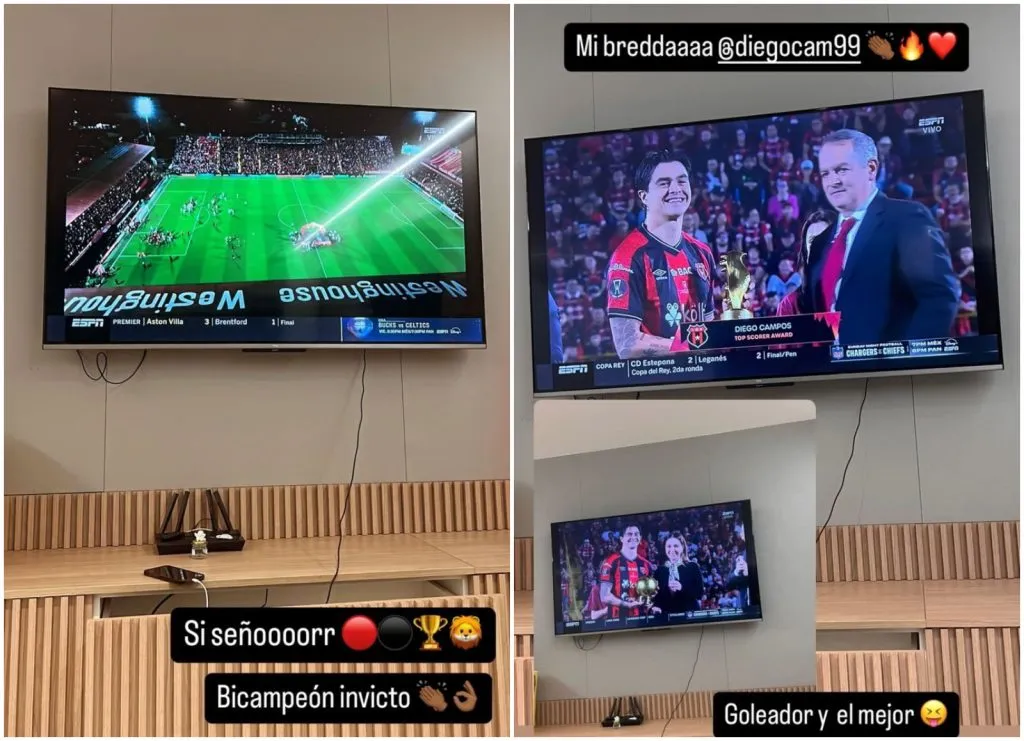 Las publicaciones de Joel Campbell en sus redes sociales.