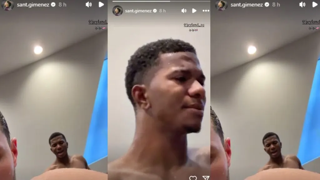 Jeyland Mitchell cantando en el vestuario del Feyenoord