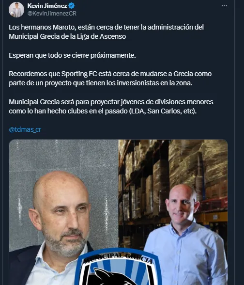 Lejos de Fedefútbol: Osael Maroto expande sus negocios con otros intereses