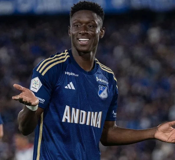 Jhon Córdoba, jugador de Millonarios.